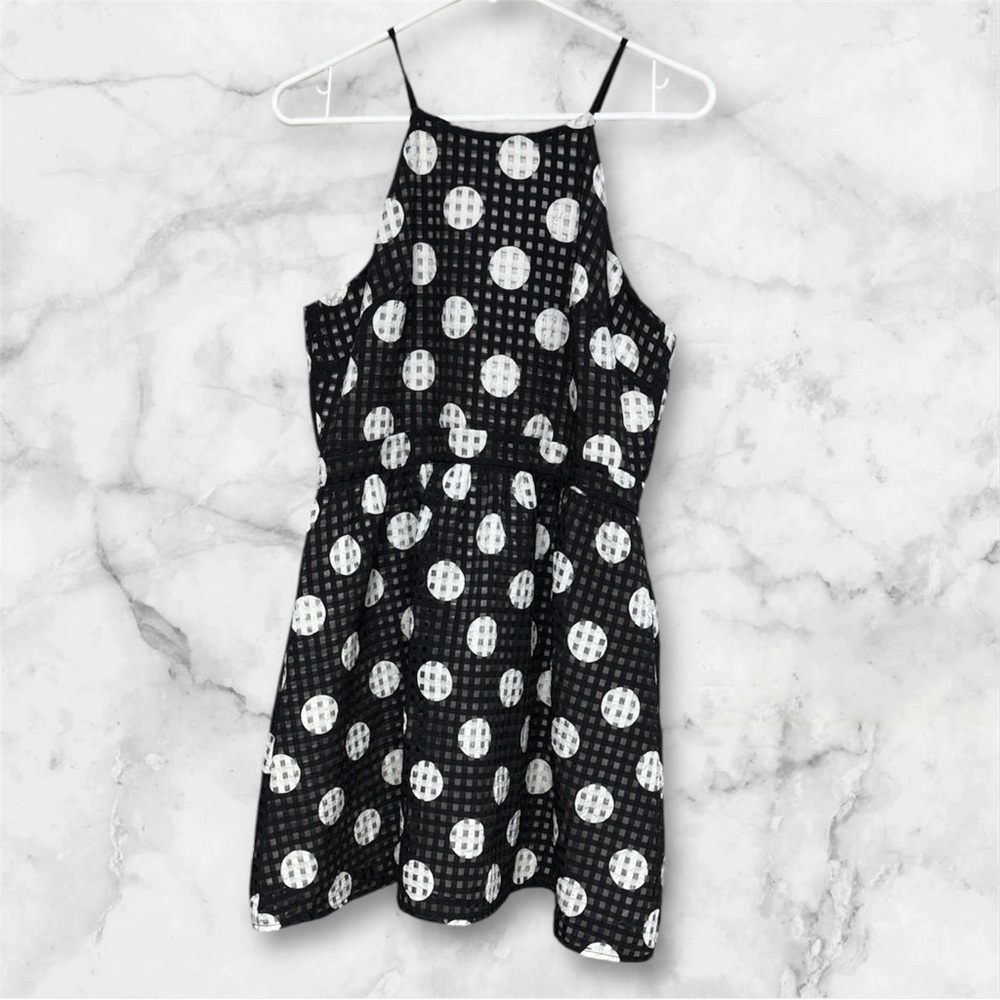 Illa illa Black and White Polka Dot Dress short size large